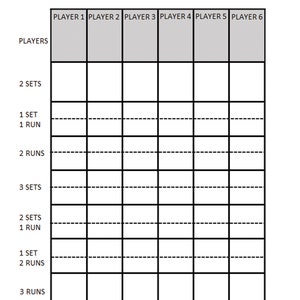 ONZE Score Sheet, Card Game Scorecard, Comes in 5 Colors, 2 Sizes ...