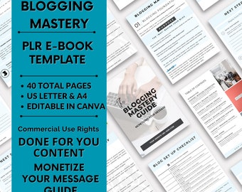 Blogging Mastery Canva Template | PLR eBook, Business Coaches