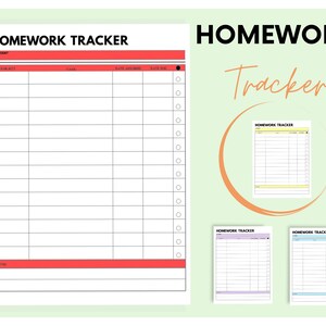 Homework Tracker Printable for Busy Students to Simplify Your Study ...