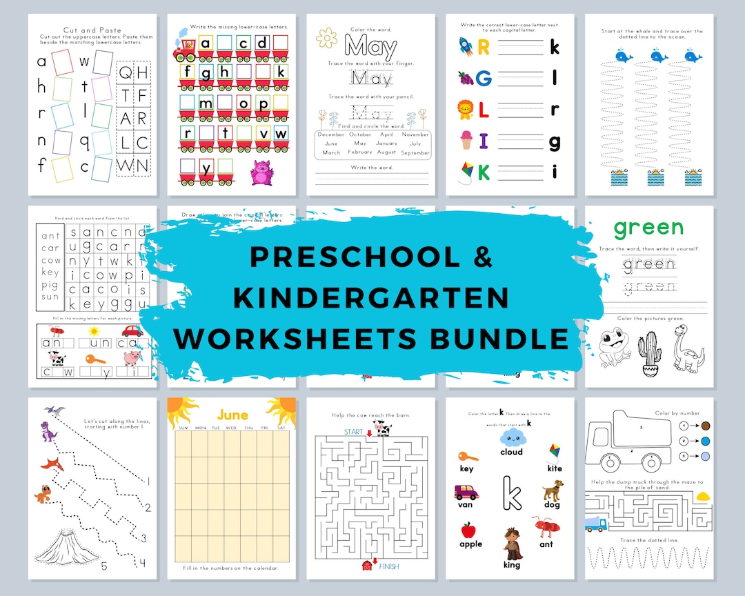 200 Printable Preschool Worksheets | Handwriting Practice | ABC Tracing ...