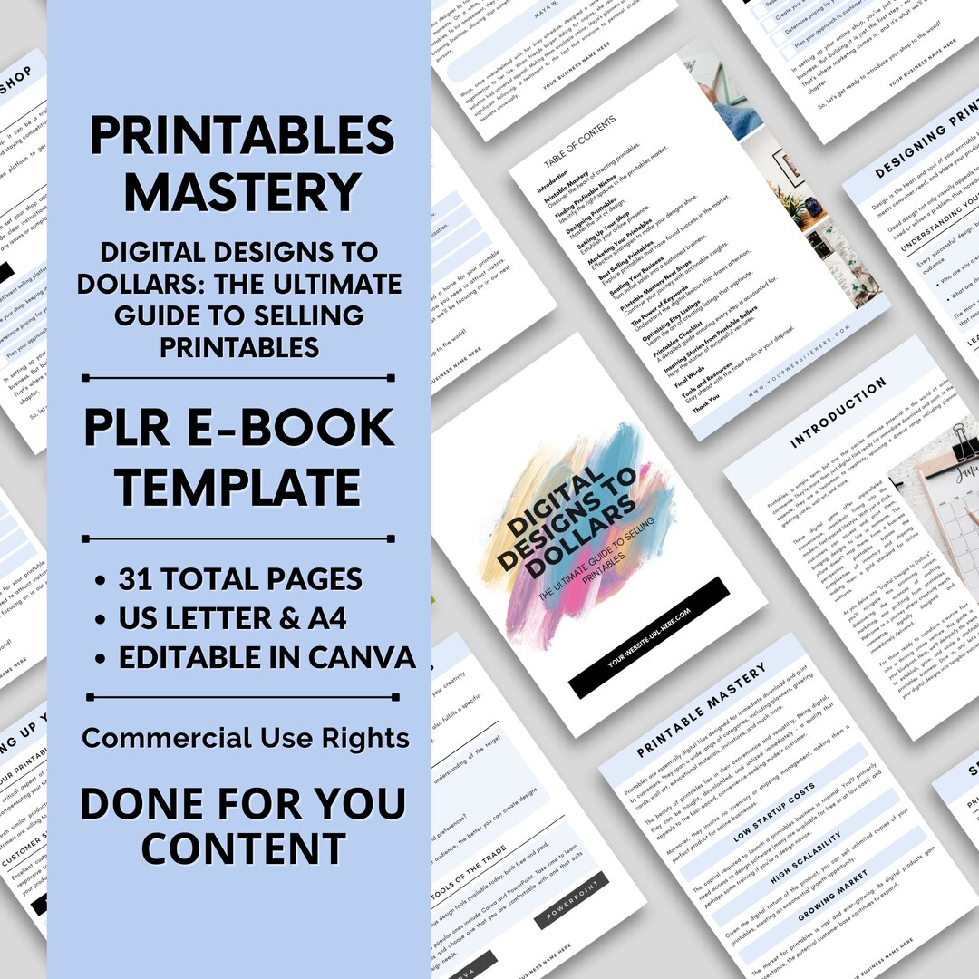 How to Start a Printables Business Guide | PLR Done-for-you Content ...