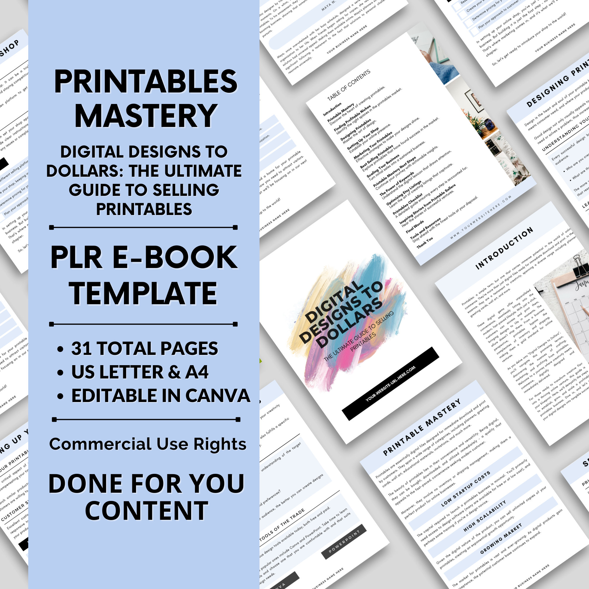 How to Start a Printables Business Guide PLR Done-for-you Content ...