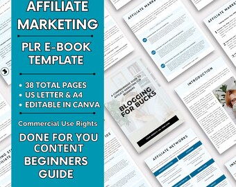 Affiliate Marketing eBook Canva Template | PLR Digital Book