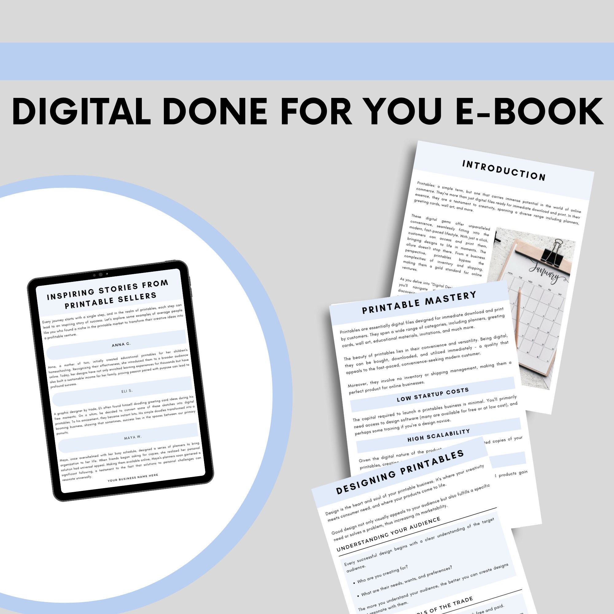 How to Start a Printables Business Guide PLR Done-for-you Content ...