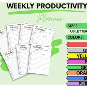 Printable Weekly Productivity Planner | Stay Organized and Efficient