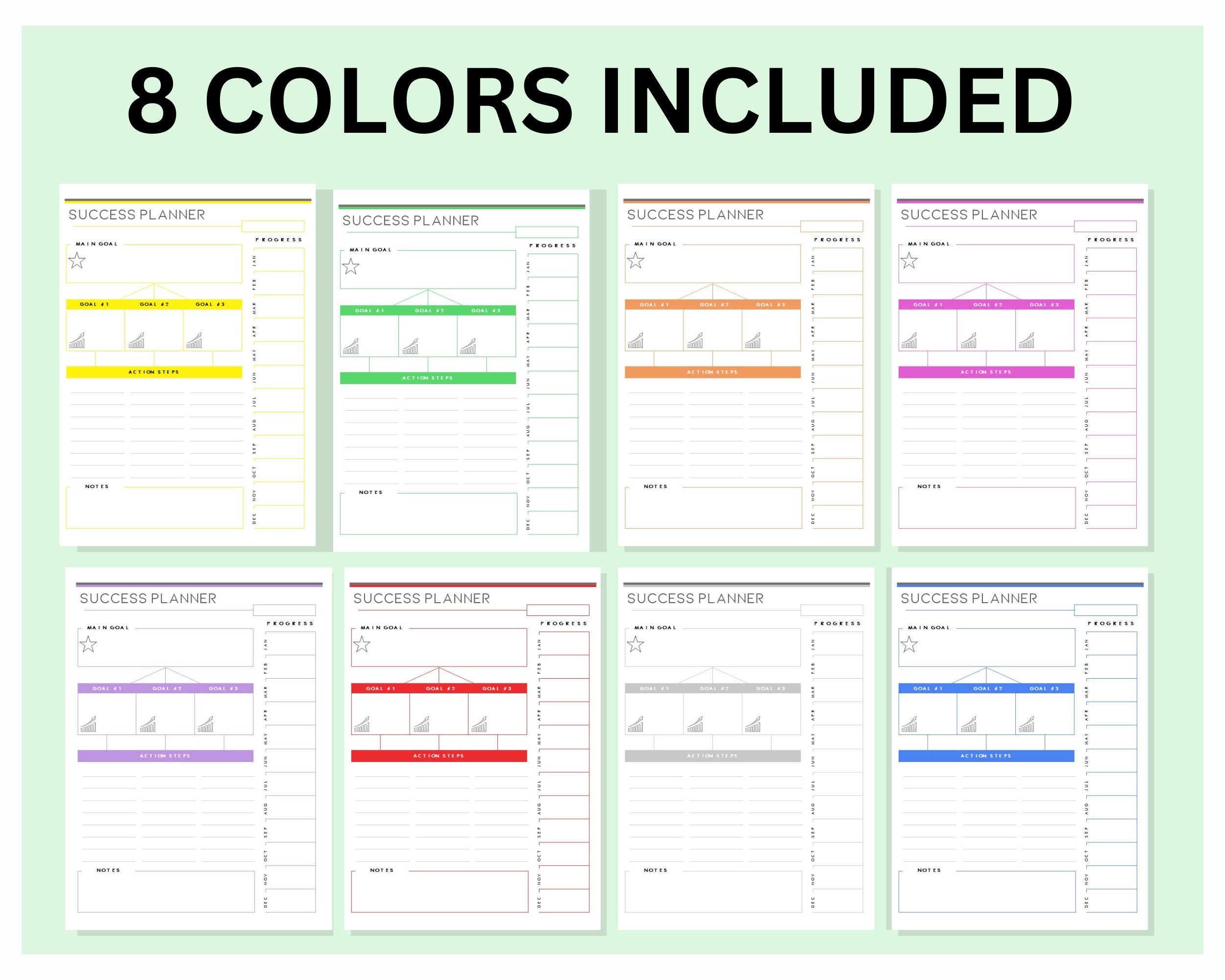 Basic Objective Planner Goal Success Printable Planner Page | Objective Tracker - Etsy