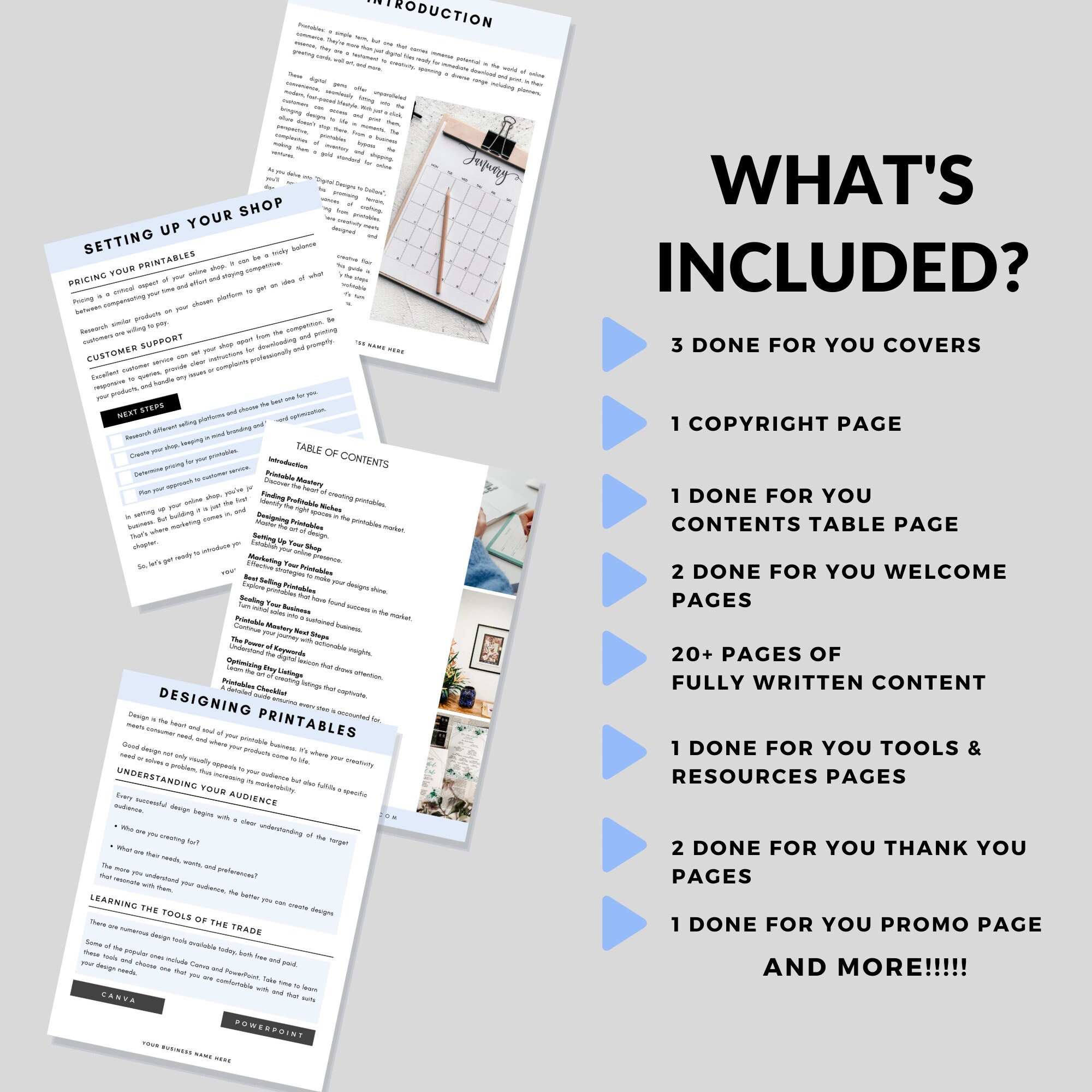 How to Start a Printables Business Guide | PLR Done-for-you Content ...