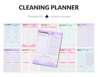 Cleaning Planner Printable: Home Management Checklists (PDF)