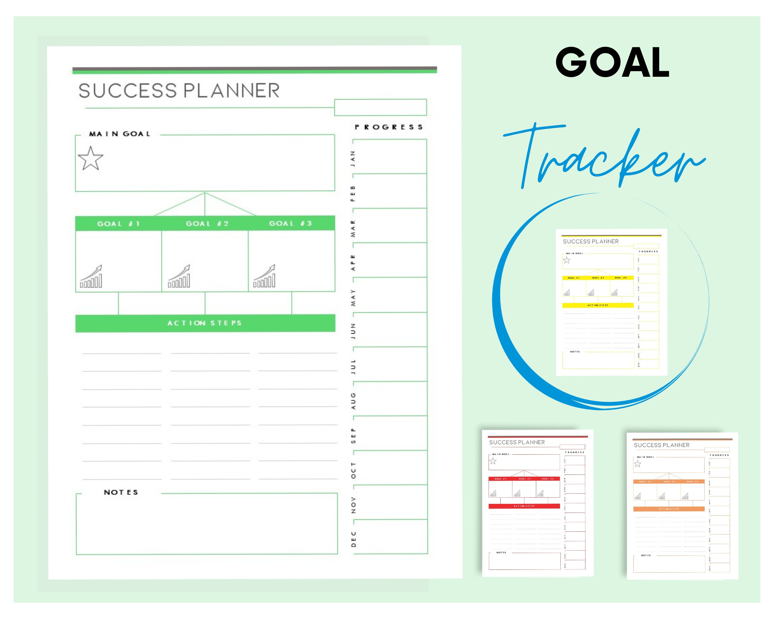 Basic Objective Planner Goal Success Printable Planner Page | Objective Tracker - Etsy