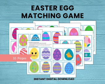 Easter Egg Matching Game | Preschool Printable (PDF & JPG)