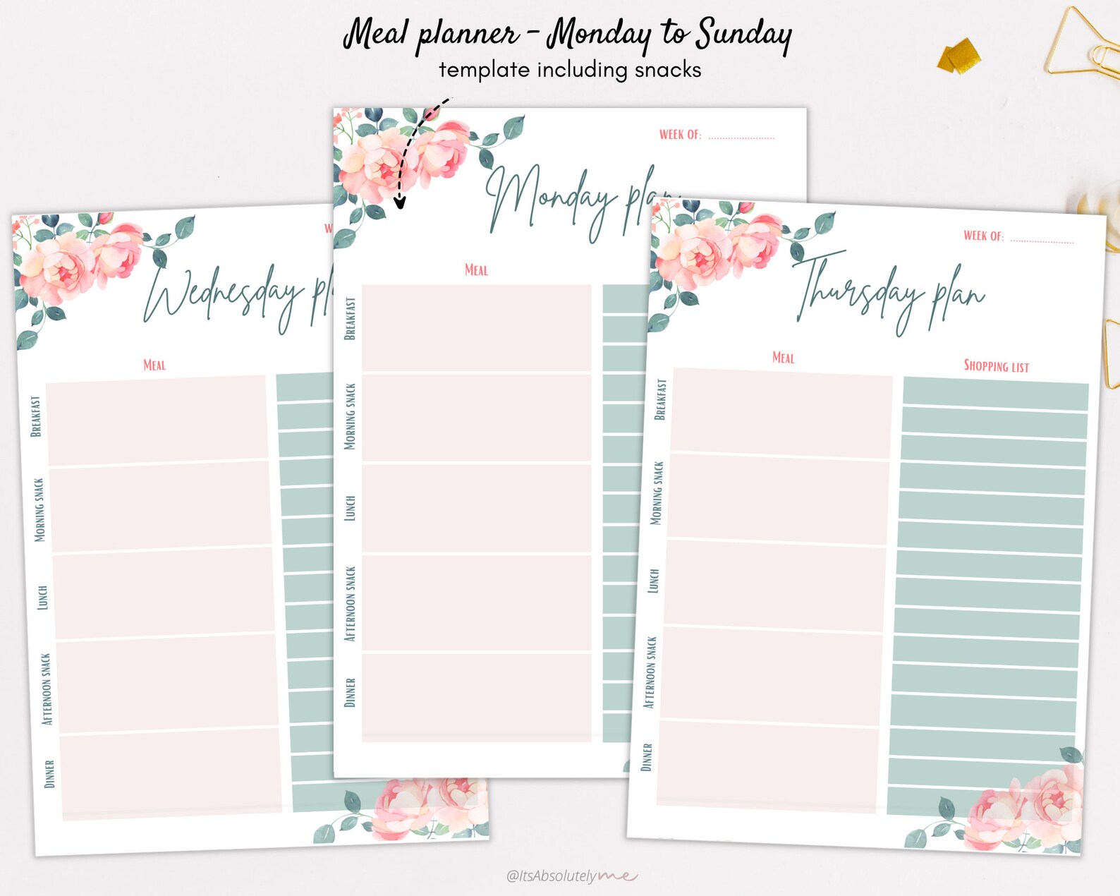 Happy planner free meal planner printables - nsfrosd