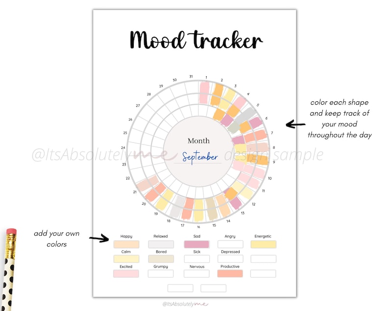Mood Tracker Mood Tracker Journal Mood Journal Monthly Mood Etsy Mood Tracker Mood Tracker Journal Mood Journal Monthly Mood Etsy