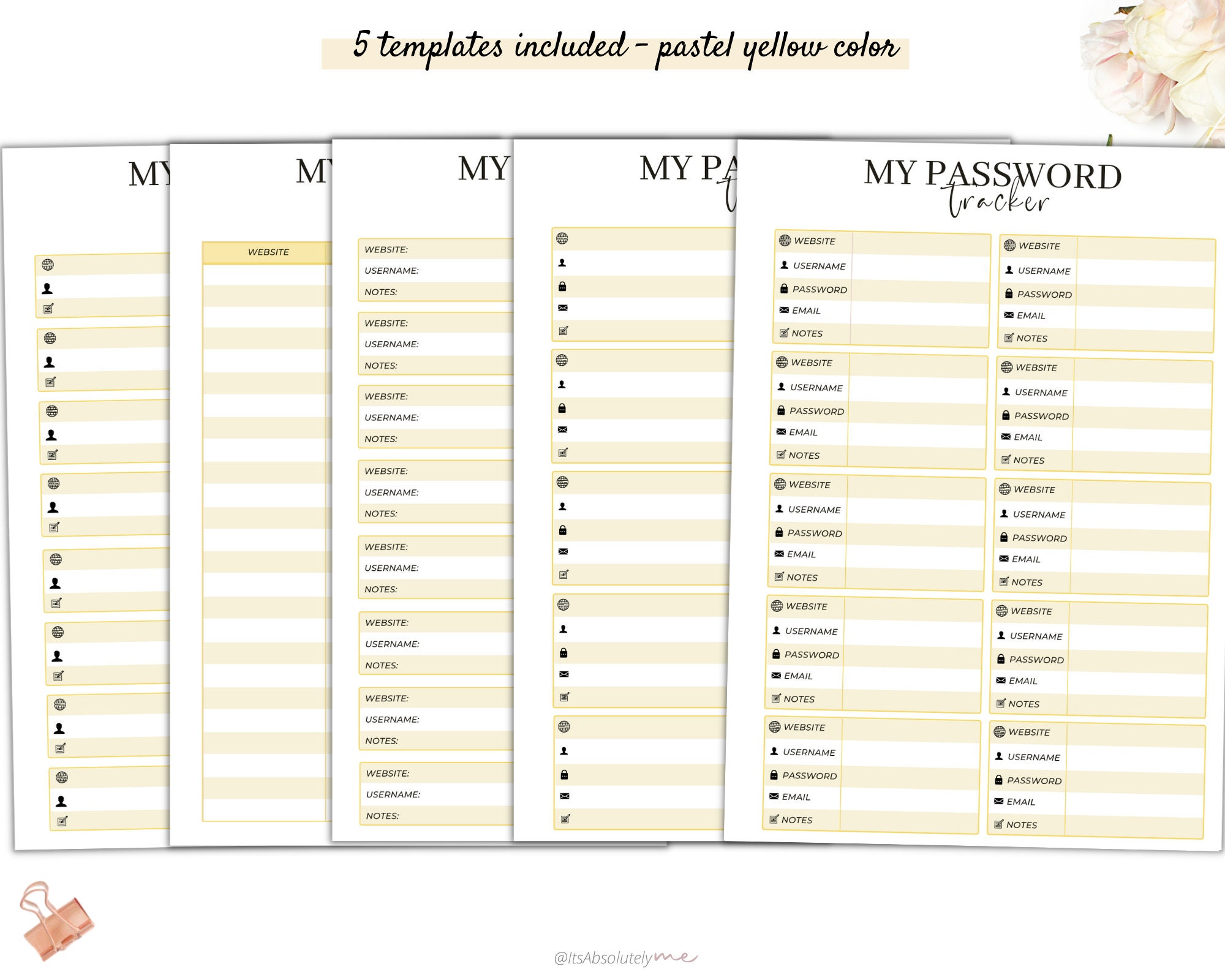 Password Collectore Password Organiser, Password Tracker, Password Book, Password Keeper ...