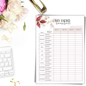 Debt Tracker Debt Snowball Debt Payment Tracker Snowball - Etsy