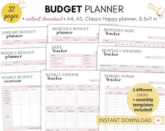 Financial planner, monthly budget finance planner, paycheck budget template, biweekly budget, printable budget planner, A5 budget planner