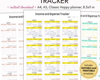 Modello di budget mensile, budget mensile stampabile, tracker di budget, modello di budget, pianificatore di budget, budget mensile stampabile, PDF stampabile