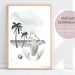 Beach Art Printable Beach Girl Illustration Print Beach Girl | Etsy