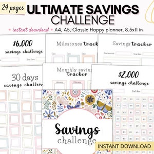 Saving challenge, savings challenge, money challenge, money save challenge, 1000 savings challenge, 20k savings challenge, savings printable