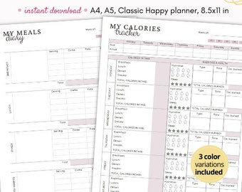 Calorie Tracker, Macro tracker, Food log, Food diary, Weight loss tracker, Diet planner, Calorie journal, Calorie chart, Food tracker