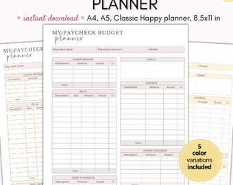 Paycheck budget printable, Paycheck tracker, Budget by paycheck, Paycheck budget, Budget template, Biweekly budget paycheck printable