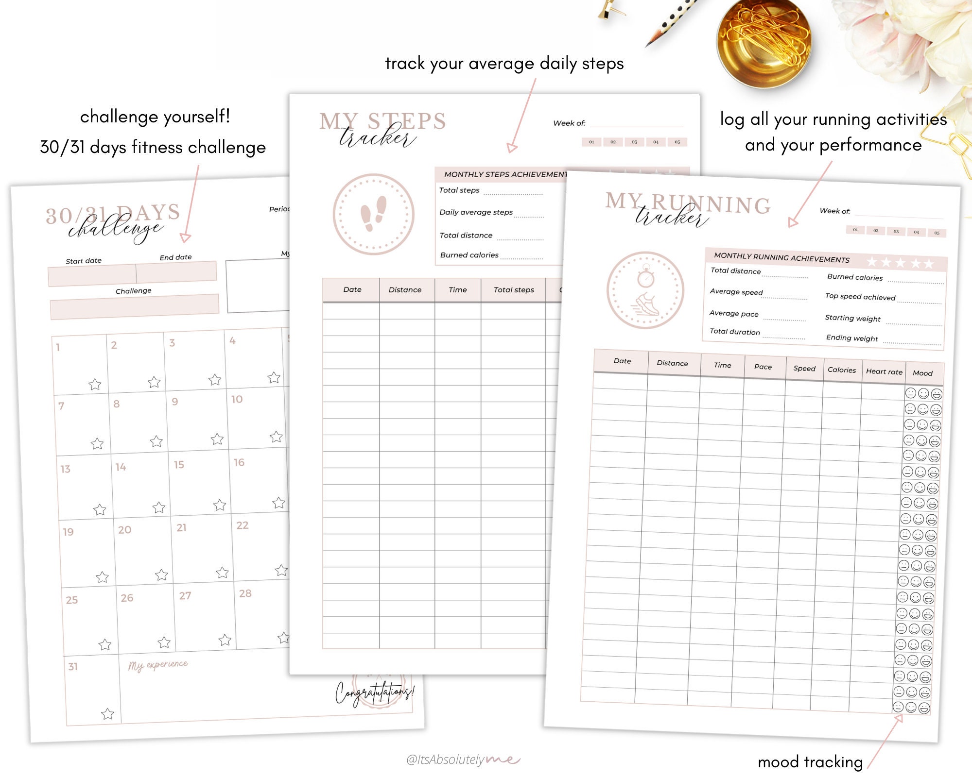 Weight loss journal Fitness planner printable Fitness | Etsy