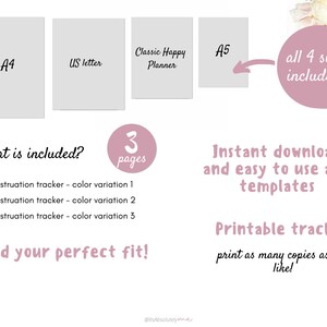 Period tracker, period tracker printable, menstrual tracker, period log, cycle tracker, period tracker, menstrual log, fertility tracker image 5