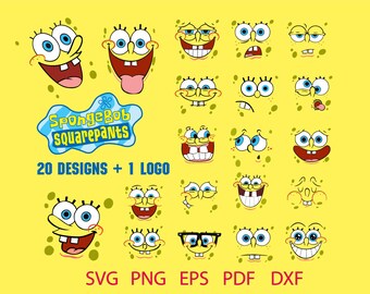 Download Spongebob Face Svg Etsy
