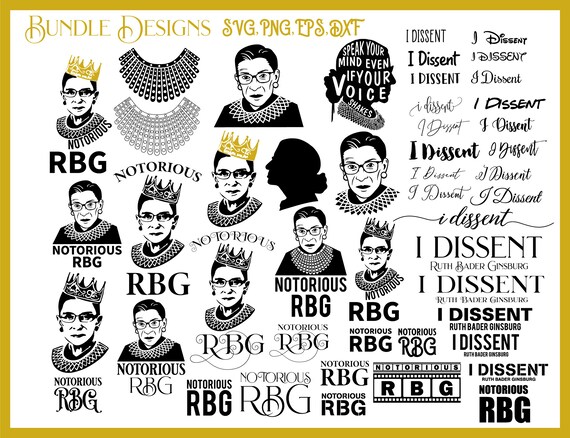 Download Ruth Bader Ginsburg Notorious Rbg I Dissent Collar Speak Your Etsy