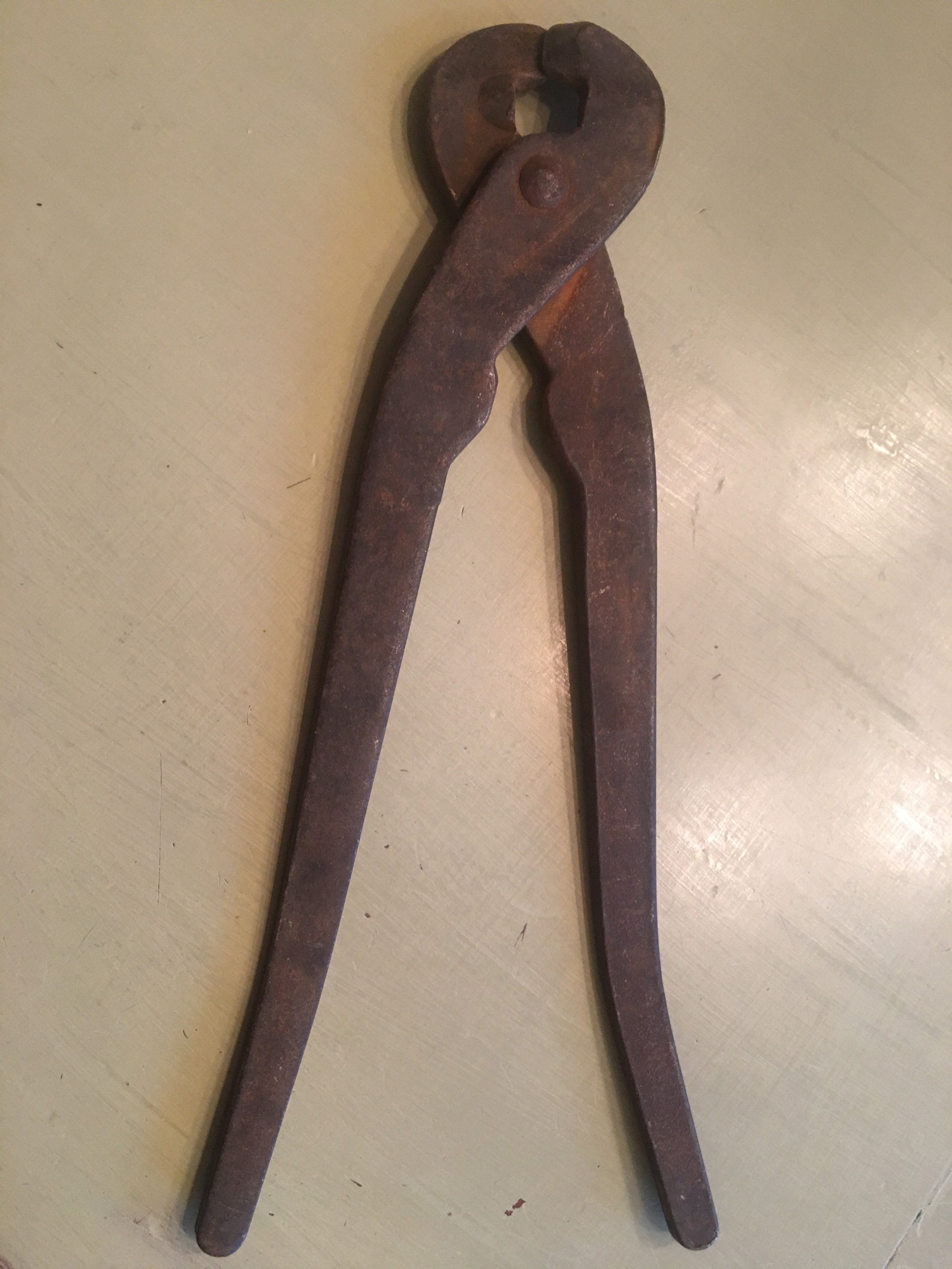 Beautiful Old Long Handled Tongs/pliers With Rustic Patina Etsy