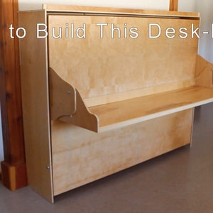 Murphy Bed With Desk Plans inches and Metric - Etsy
