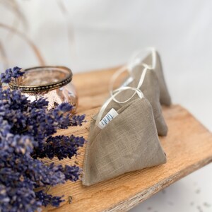 Linen lavender sachet bag for sleep, relaxation, for drawers and closets image 6