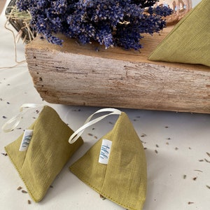 Linen lavender sachet bag for sleep, relaxation, for drawers and closets image 3