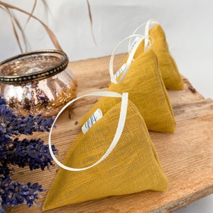 Linen lavender sachet bag for sleep, relaxation, for drawers and closets image 7