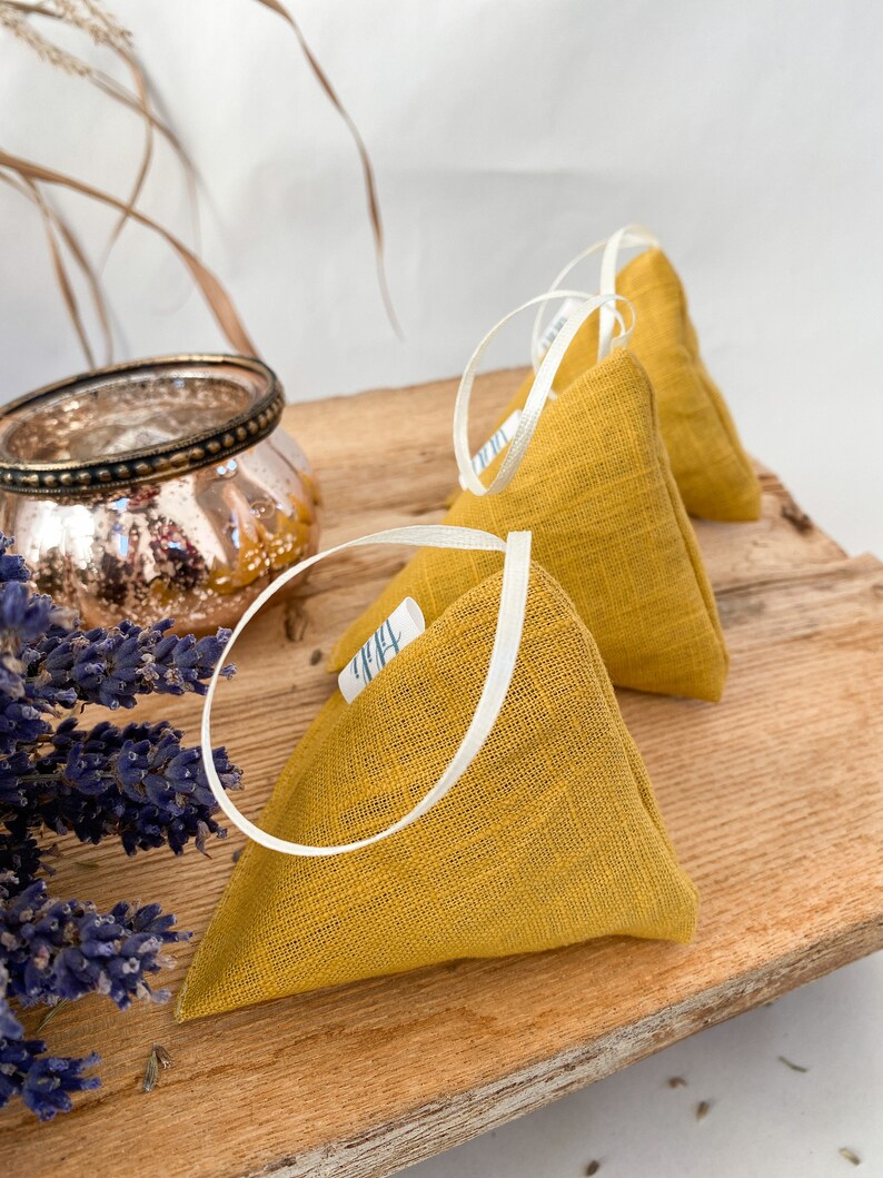 Linen lavender sachet bag for sleep, relaxation, for drawers and closets image 7