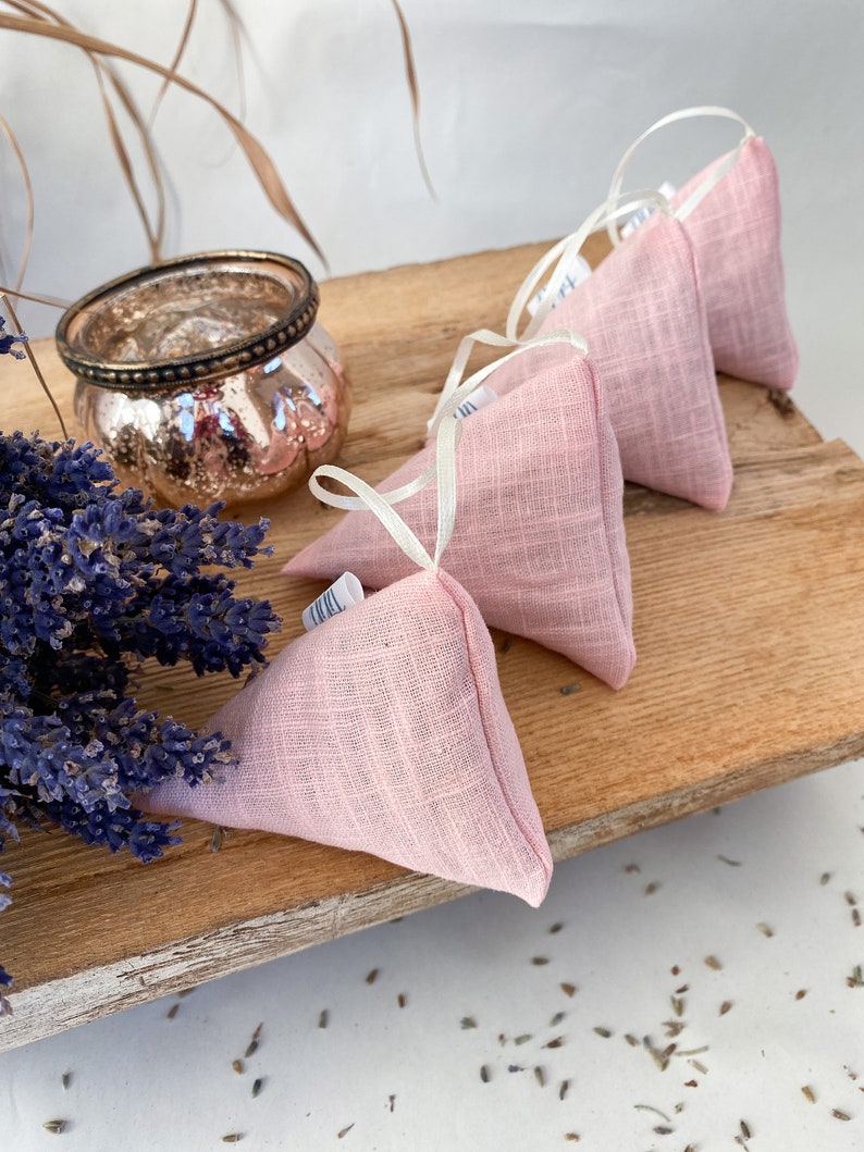 Linen lavender sachet bag for sleep, relaxation, for drawers and closets image 4