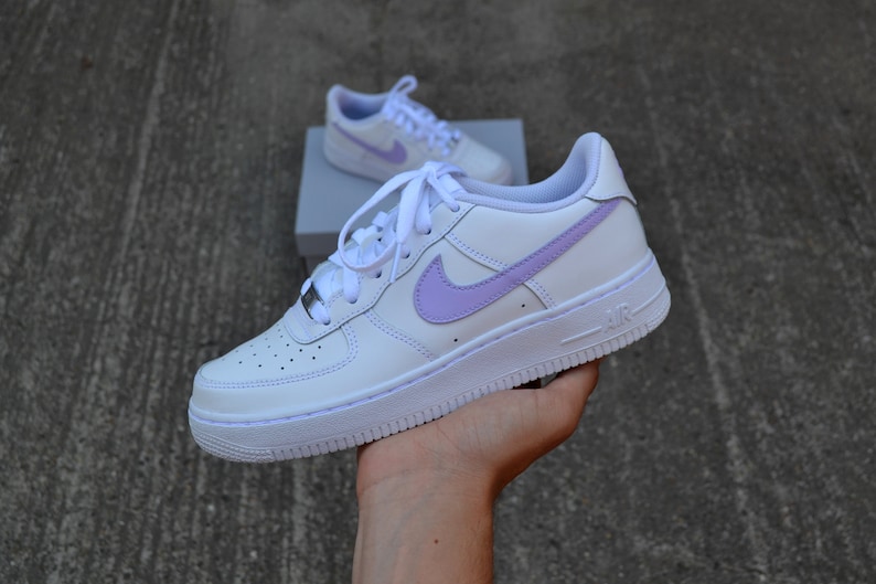 Nike Air Force 1 Custom Pastel kleuren / Paars Paars / Pastel | Etsy België