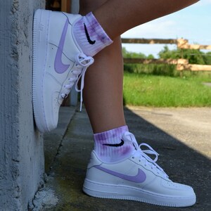 Nike Air Force 1 Custom Pastel kleuren / Paars Paars / Pastel | Etsy België