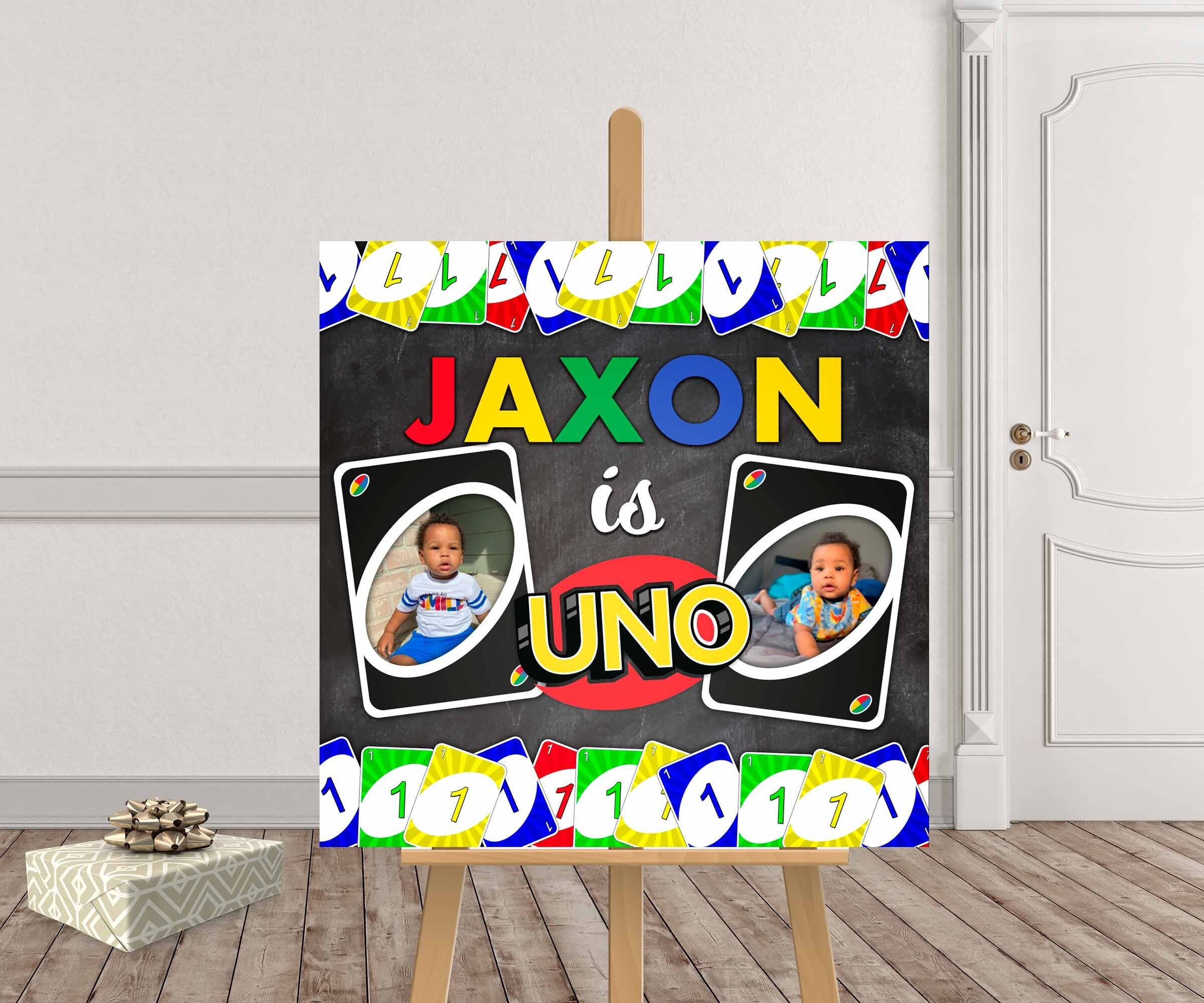 PRINTED or PRINTABLE uno welcome sign uno backdrop uno | Etsy