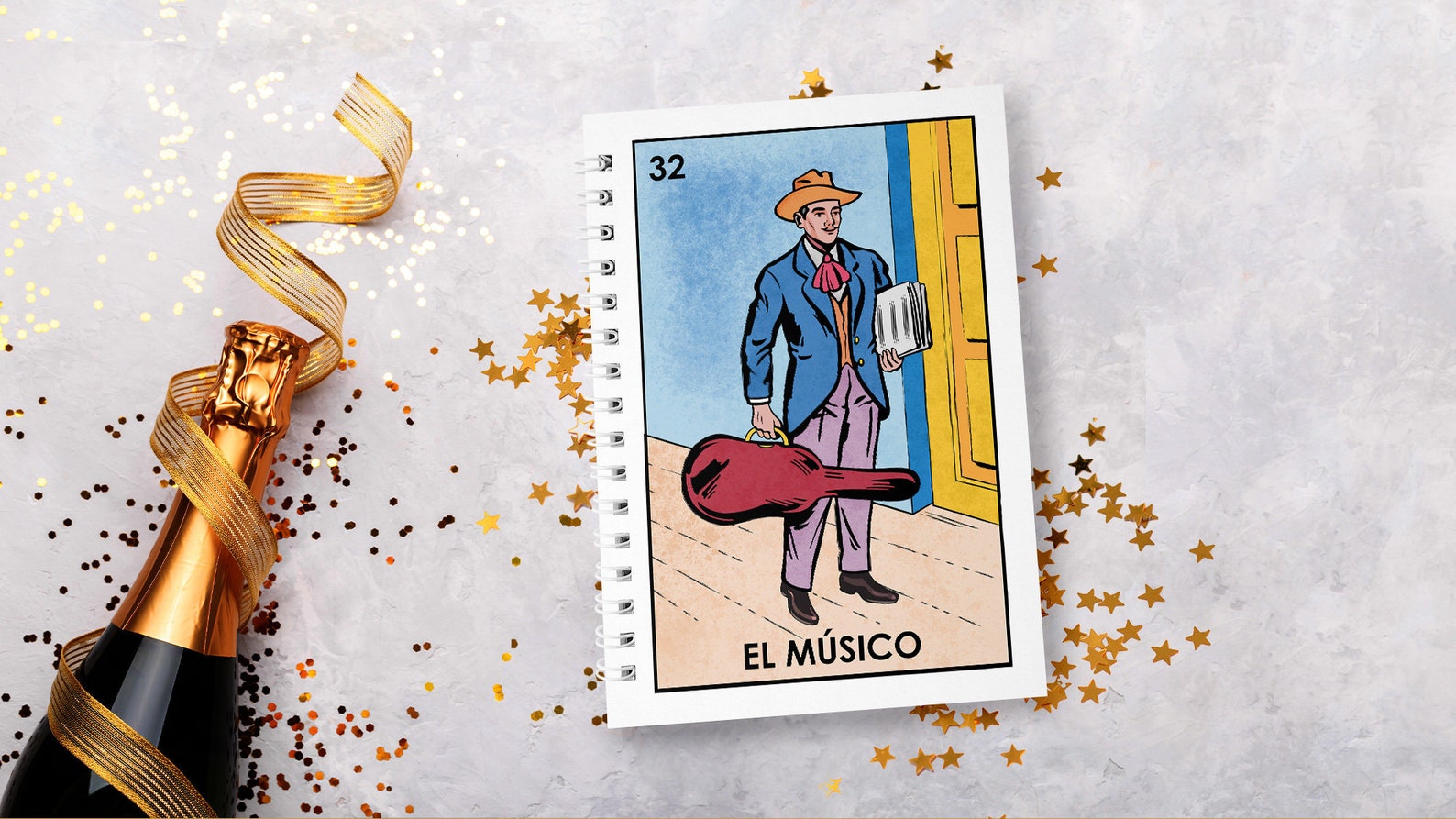 El Musico El Musico Card El Musico Notebook Loteria Etsy