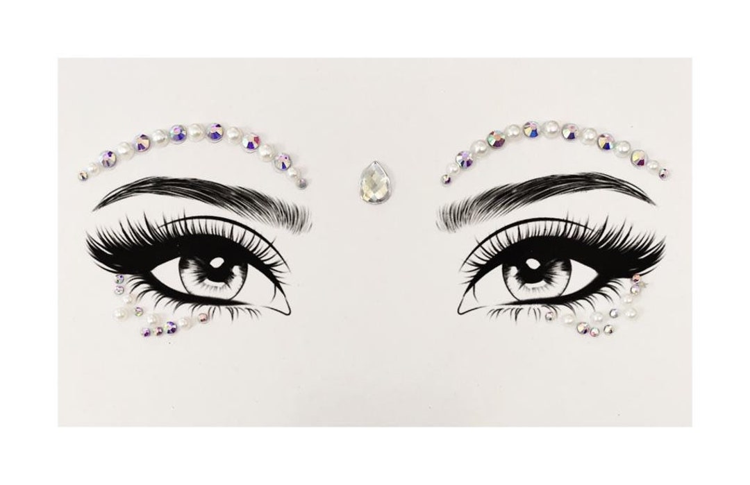 MGB Pearl and Iridescent Face Gems/ Face Stickers /festival Jewels