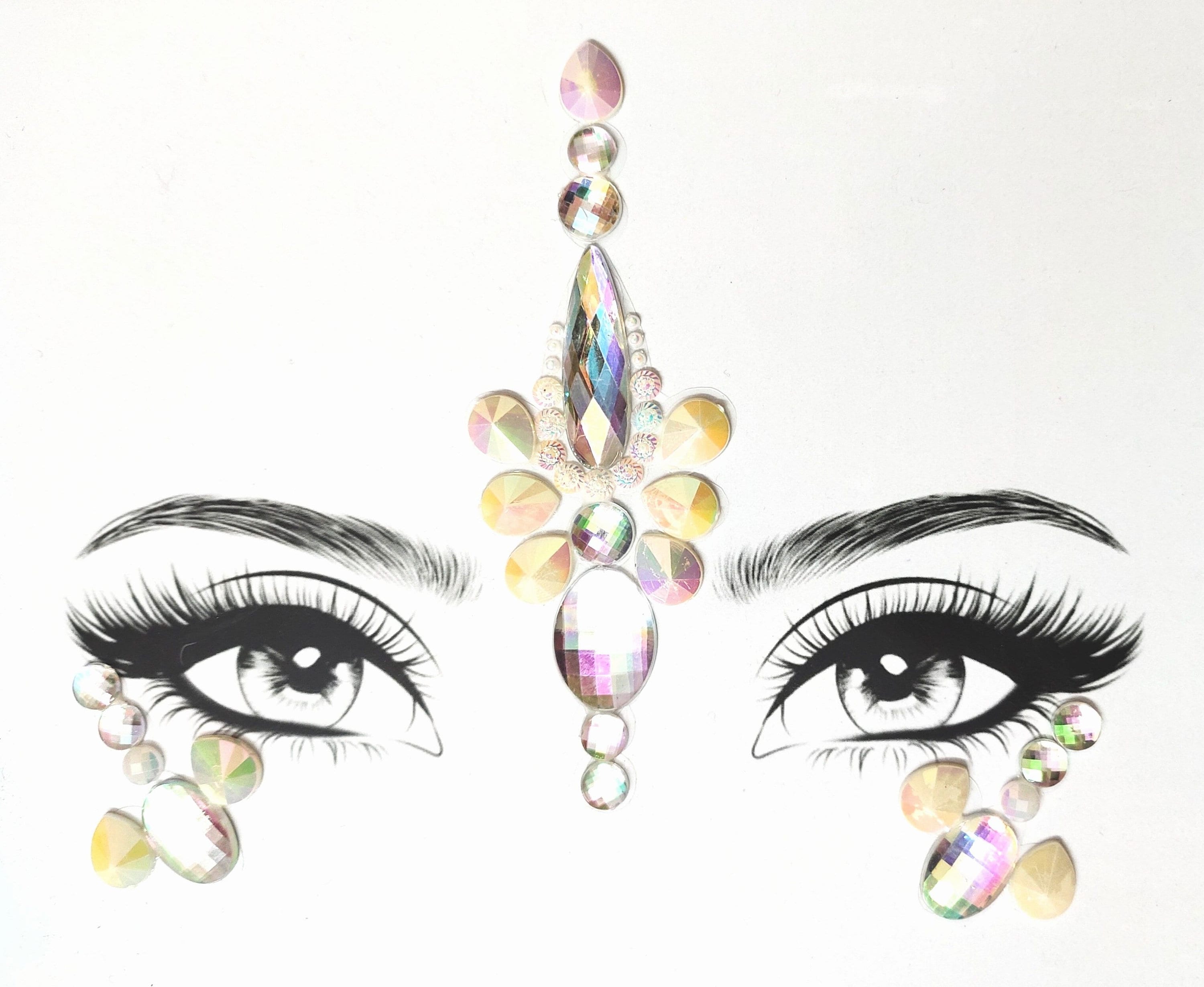 MGB Self Adhesive Clear Forehead Festival Face Jewels Etsy