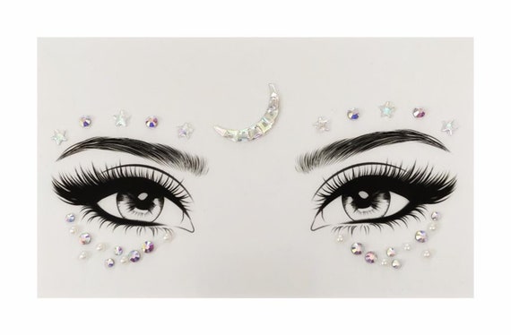Face Rhinestones For Makeup Temporary Tattoos Eyes Eyebrow Pearl Rhinestones  For Women Glitter Gems Bindi Dots Jewels Rave Party