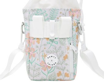 Floral Dog Treat Bag – Dog Training Treat Pouch with Storage & Poop Bag Dispenser – Dog Walking Accessory – Pet Trainer Gift for Dog Owners