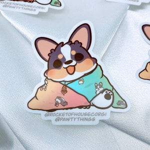PAWTY THINGS Corgis Aufkleber - Rakete Decke