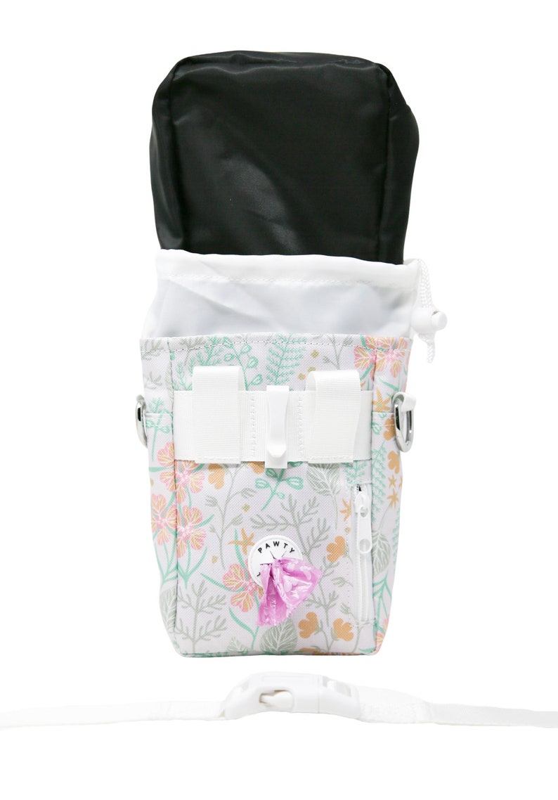 Floral Dog Treat Training Pouch White image 4
