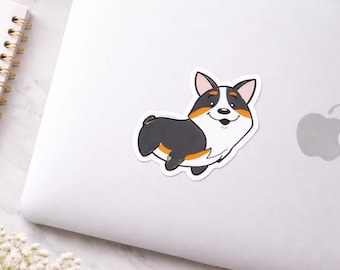 Tri-Color Corgi Sticker – Waterproof Vinyl Decal for Dog Lovers