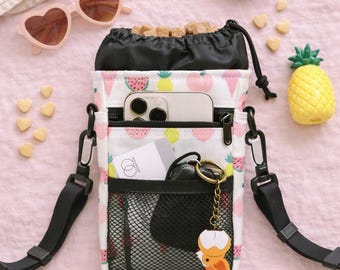 Summer Snacks Dog Treat Training Pouch – Dog Mom Accessory & Corgi Gift – Dog Walking Treat Bag with Poop Bag Dispenser