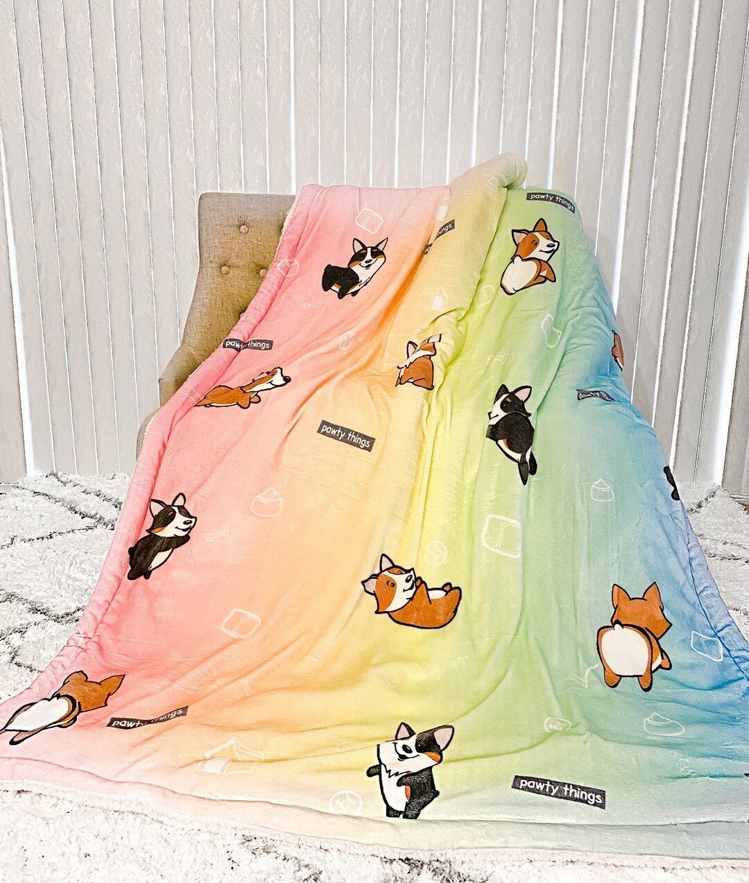 Rocket XL Sherpa Blanket rainbow Gradient Etsy