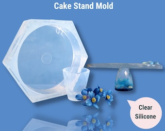 Clear Silicone Cake Stand Mold / Tiered Cake Tray / Floral Preservation / Wedding Mold