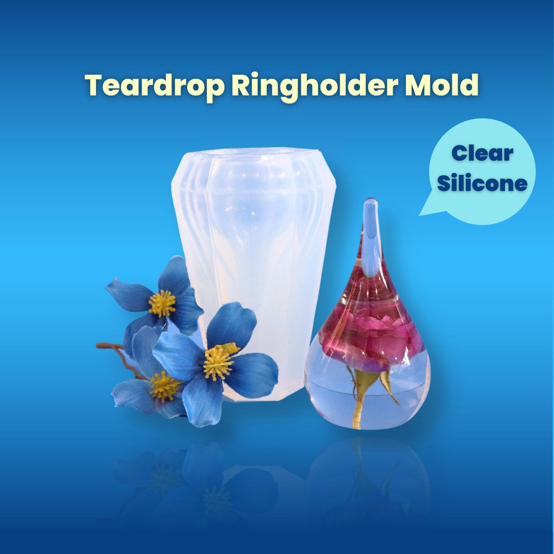 Clear Silicone Teardrop Ring Holder Mold / Ringholder Mold / Ring Cone